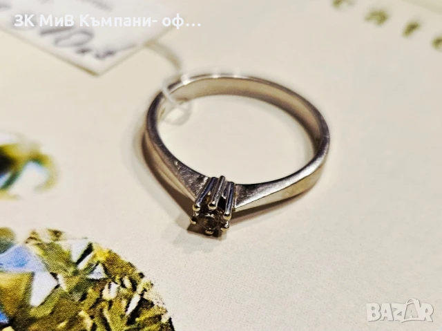 Златен пръстен с диамант 2.7гр 02567-25, снимка 2 - Пръстени - 50767180