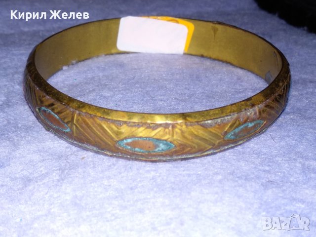 СТАРА БРОНЗОВА ОРНАМЕНТИРАНА ОРИЕНТАЛСКА ЕТНОГРАФСКА ГРИВНА с МЕДЕН ОБКОВ РЪЧНА ИЗРАБОТКА 37518, снимка 10 - Антикварни и старинни предмети - 40811022