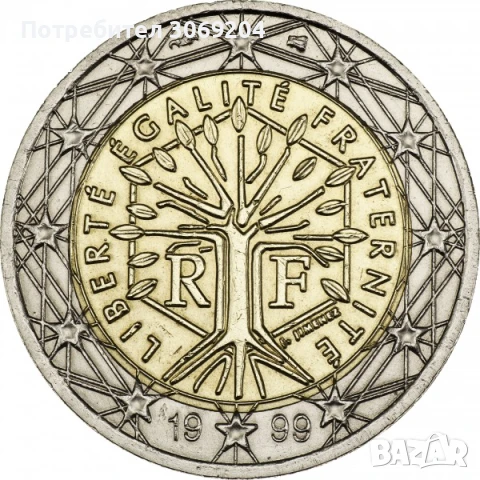 Редки 2 Евро Франция и Испания 1999 Дървото на живота