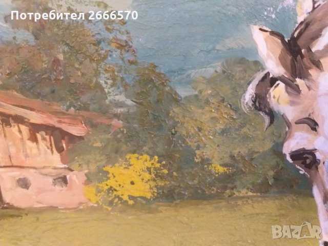 Стара огромна 3 метрова картина маслени бои с подпис, снимка 12 - Антикварни и старинни предмети - 35041708