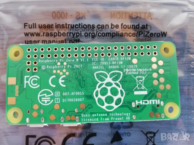 Raspberry Pi zero W v1.1 чисто ново, снимка 4 - Работни компютри - 52508904