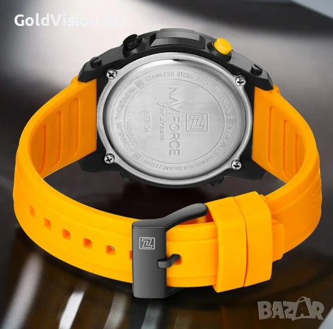 Мъжки часовник – NAVIFORCE Yellow + ПОДАРЪК, снимка 2 - Мъжки - 53206497