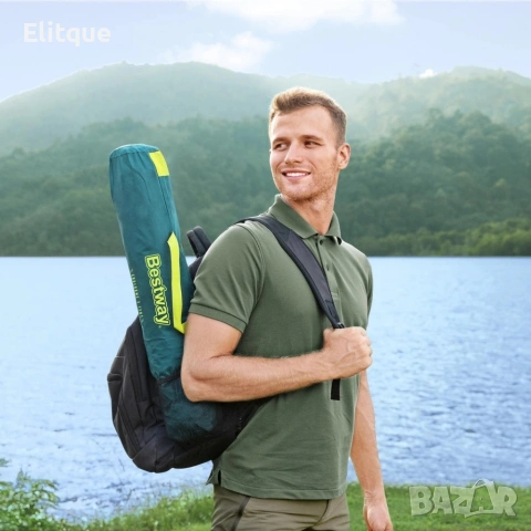 Двуместна лека къмпинг палатка с комарник и чанта за пренасяне, 205x145x100см, снимка 6 - Палатки - 54196027