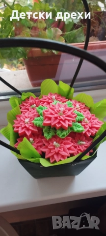 Цветя от соев восък - Декоративни, Нови, снимка 2 - Други - 52331014