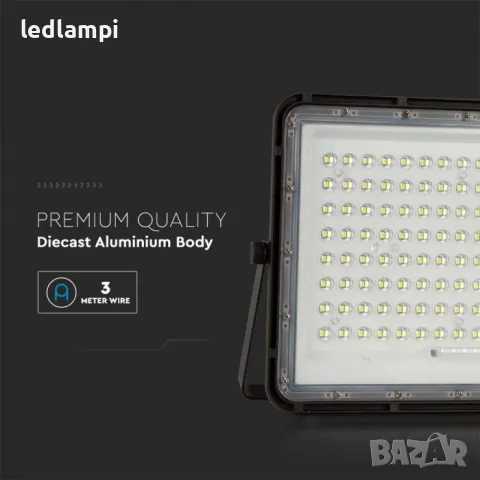 Соларен LED Прожектор 20W 1800Lm IP68, снимка 7 - Соларни лампи - 48632136
