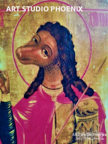 Икона на Свети Христофор Песоглавец ikona sveti hristofor pesoglavec, снимка 2 - Икони - 28687446