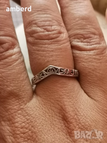 Сребърен пръстен модел R119, снимка 6 - Пръстени - 51985950