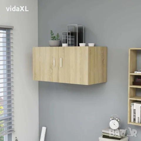 vidaXL Шкаф за стена, дъб сонома, 80x39x40 см, инженерно дърво, снимка 2 - Шкафове - 56147819