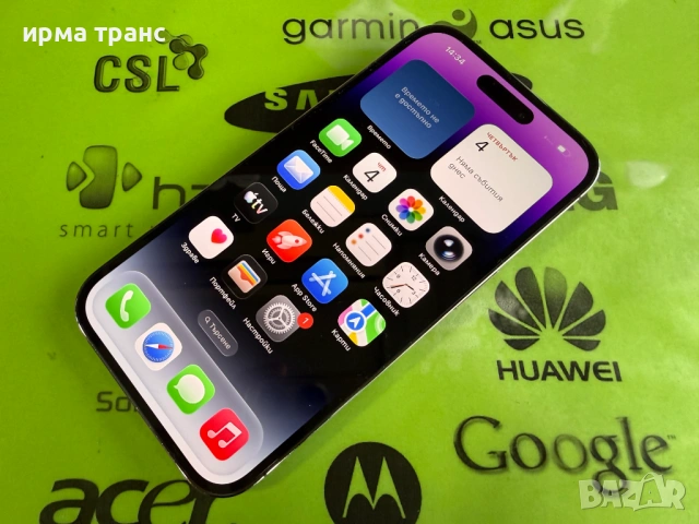 iPhone 14 Pro 256gb Deep 100% батерия.Гаранция, снимка 2 - Apple iPhone - 53150296
