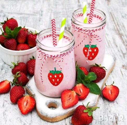 100 бр Ягода Ягоди холограмни малки самозалепващи лепенки стикери за ръчна изработка за подарък, снимка 2 - Други - 51183229