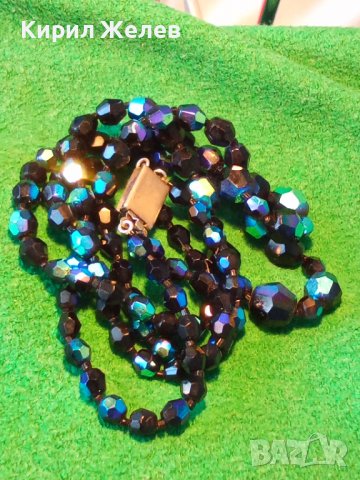 СТАРО РЕТРО КОЛИЕ ЮВЕЛИРНО ФАСЕТИРАН БОХЕМСКИ КРИСТАЛ и СРЕБЪРНА или ПОСРЕБРЕНА ЗАКОПЧАЛКА 34730 , снимка 17 - Антикварни и старинни предмети - 39201977