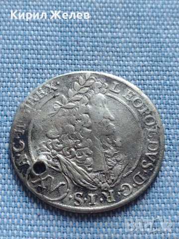 Сребърна монета 15 кройцера 1694г. Леополд първи Хал Тирол 13606, снимка 2 - Нумизматика и бонистика - 42915619