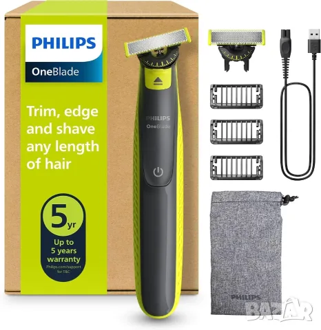 НОВ Тример PHILIPS OneBlade 360 Face Electric Shaver & Trimmer QP2724/31