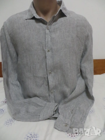 Мъжки ризи с дълъг ръкав от лен , снимка 7 - Ризи - 36533167