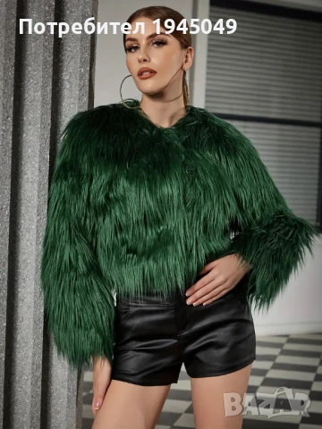 Кожух От Изкуствен Косъм (С - М размер), снимка 3 - Якета - 51149793