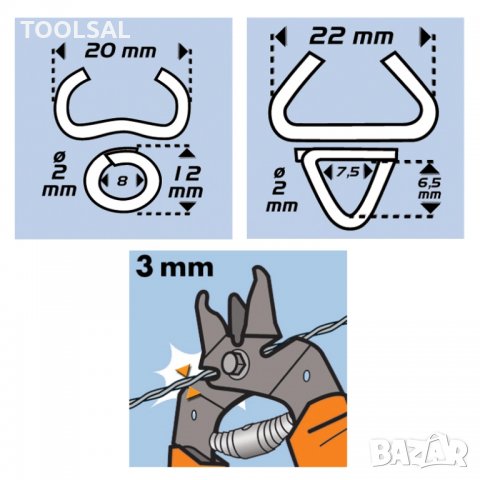 Клещи Edma за връзване на огради с изолация 200 мм, 3 мм, Top Grafer 20/22, снимка 2 - Клещи - 34032815