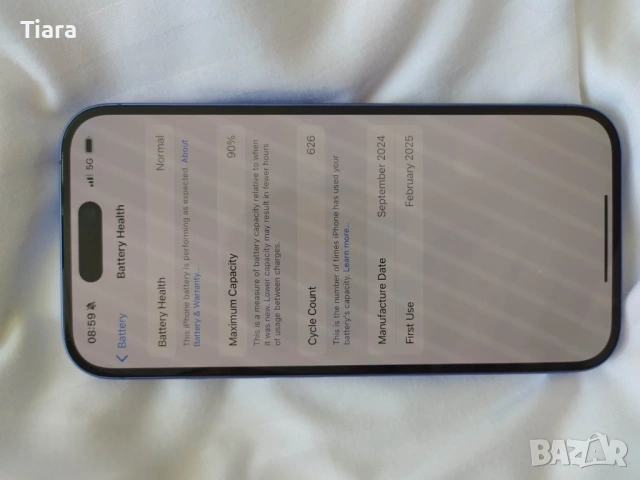 iPhone 16, 128GB, Blue – Перфектно състояние, без забележки!, снимка 6 - Apple iPhone - 54353278