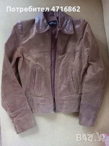 Дамско кожено яке,размер S-M, снимка 2 - Якета - 53227603