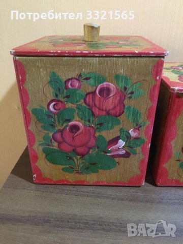 Ретро дървени кутии за подправки, снимка 2 - Други ценни предмети - 38341286
