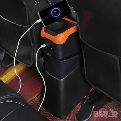 Подлакътник с 6 USB порта, поставка за чаша и място за съхранение, снимка 3 - Аксесоари и консумативи - 55859926