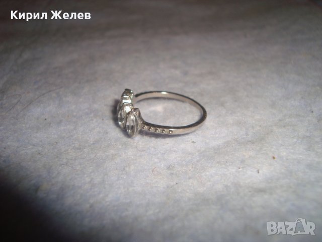 ИЗЯЩЕН НЕЖЕН СРЕБРИСТ ПРЪСТЕН с КРАСИВО ФАСЕТИРАНИ ЦИРКОНИ 27591, снимка 4 - Пръстени - 37513906