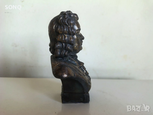 Колекционерски Бронзов Бюст - Йохан Себастиан Бах, снимка 5 - Антикварни и старинни предмети - 54350487