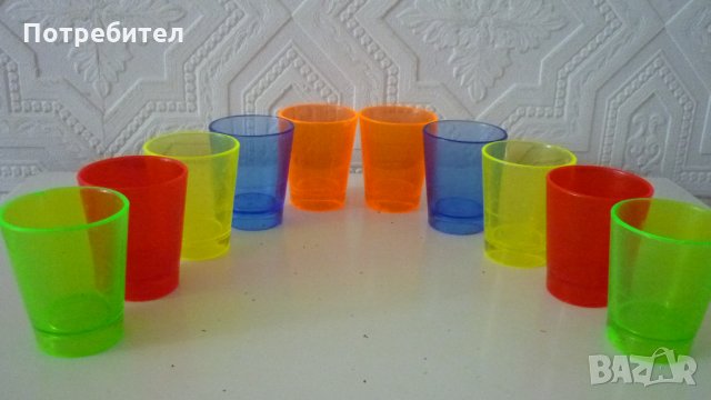 Цветни чашки-10 броя , снимка 1 - Колекции - 34510044
