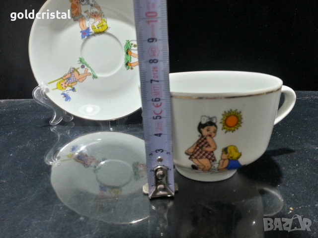 Стар български порцелан детски комплект , снимка 3 - Антикварни и старинни предмети - 53298772