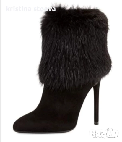 Fabiano боти естествена кожа естествен пух 