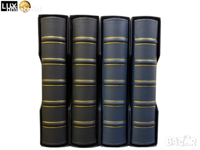 Папка с касета LUX , еко-кожа – OPTIMA стандарт , черен цвят , снимка 6 - Нумизматика и бонистика - 52068158