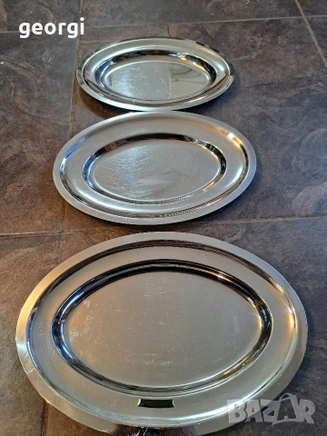 три овални италиански иноксови плата 32/4