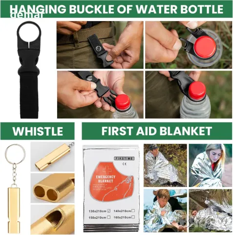 Комплект за оцеляване WOWOSS 25-в-1 Екипировка за оцеляване Многофункционални инструменти, снимка 4 - Други стоки за дома - 47296094