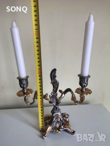 Страхотен Канделабър В Стил Луи XV, снимка 8 - Антикварни и старинни предмети - 52634340