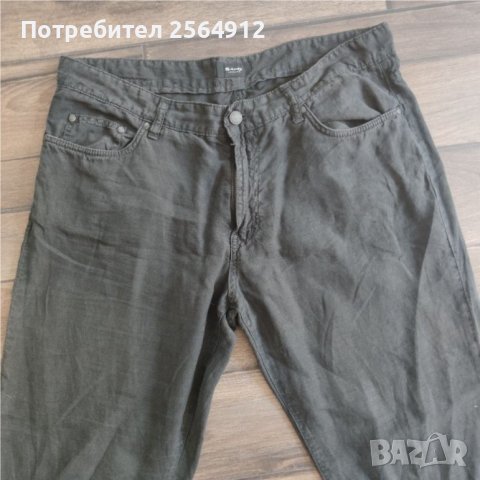 Продавам мъжки черен ленен панталон , снимка 2 - Панталони - 37895288