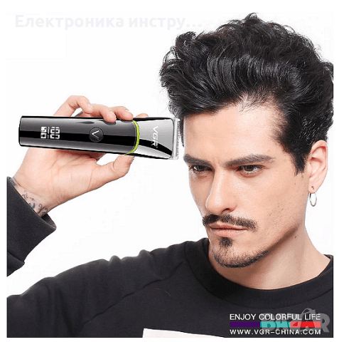 Безжична водоустойчива машинка за подстригване VGR, V-295, Цифров дисплей, снимка 10 - Друга електроника - 44685114