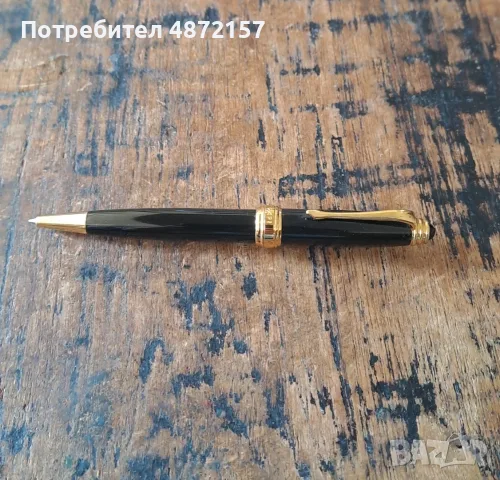 химикалка Сапи Sapi малка елегантна позлатена и черна Италия в кутия, снимка 4 - Ученически пособия, канцеларски материали - 55737175