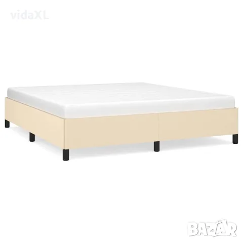 vidaXL Рамка за легло без матрак, кремава, 180x200 см, плат, снимка 1 - Спални и легла - 56147190