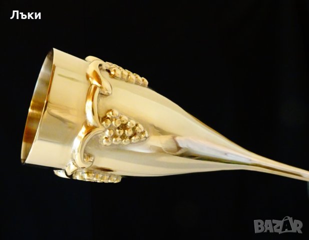 Бронзов бокал,чаша за вино,уникален релеф грозде. , снимка 7 - Антикварни и старинни предмети - 31529051