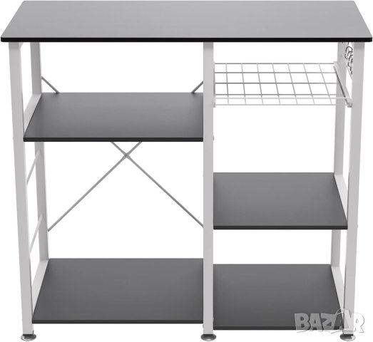 Метална кухненска етажерка W5S-BK, снимка 2 - Етажерки - 42915069