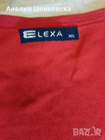 Елегантна блузка в червено, снимка 3 - Тениски - 30231366