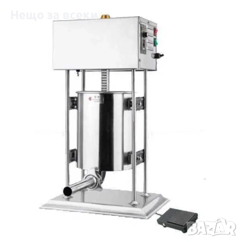 Пълначка за месо 10л Професионална Електрическа с педал, снимка 3 - Месомелачки - 51940483