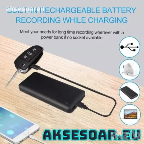 Качествена мини преносима камера HD 1080P в ключ за кола камерка видеорекордер малка охранителна DVR, снимка 17 - Камери - 48601882