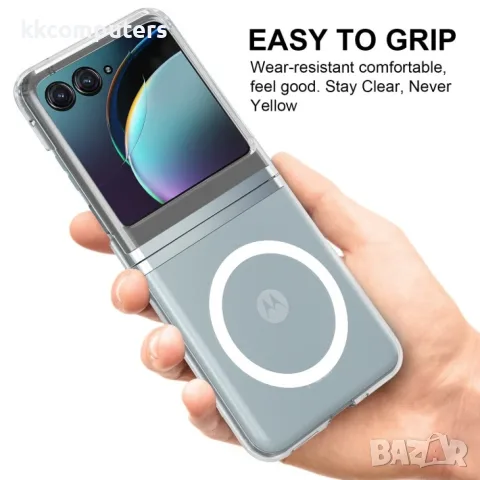 Motorola Razr 50 – Прозрачен Магнитен Калъф с MagSafe Удароустойчив и Устойчив на Надраскване + Прот, снимка 5 - Калъфи, кейсове - 55899365