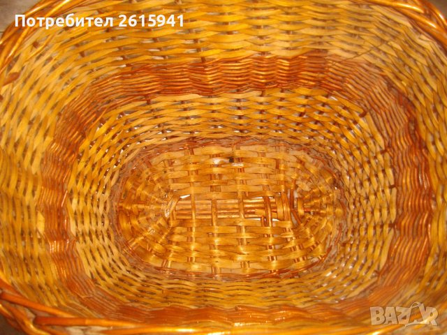 Стара Битова Кошница От Ракита-Голяма-Отлична-540х380х270мм-От Соца, снимка 7 - Саксии и кашпи - 39436658