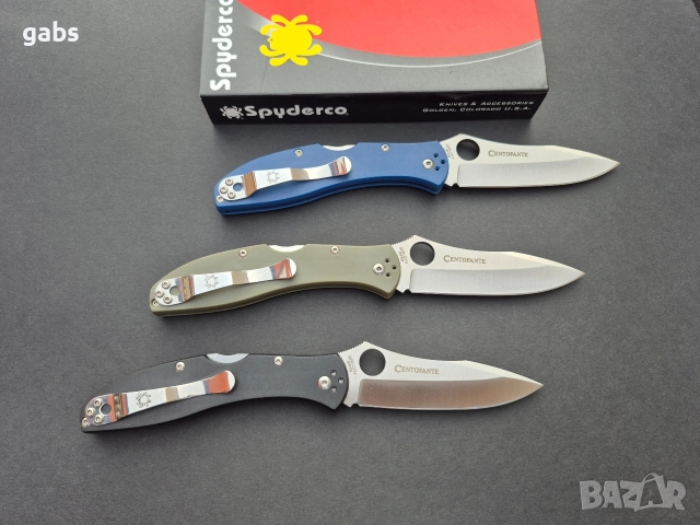 Сгъваем нож Spyderco Centofante С66,три цвята, снимка 3 - Ножове - 49641545