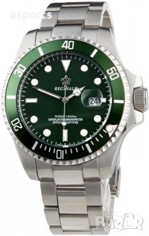 Мъжки часовник Reginald Silver Green сребристо-зелен неръждаема стомана нов luxury , снимка 3 - Мъжки - 37005727