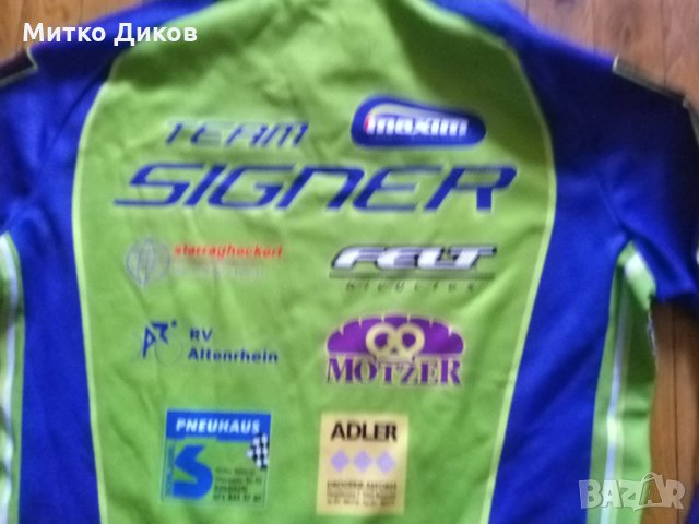 Колездачна тениска маркова на Текси отбор Сигнер силиконов грип дълги ръкави размер М, снимка 8 - Велосипеди - 35466394