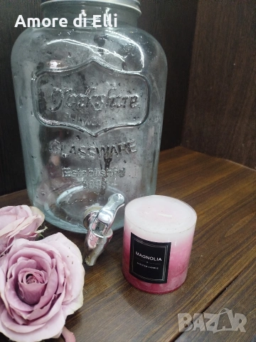 Голям стъклен диспенсър за напитки "Yorkshire" с кранче – Винтидж стил, снимка 3 - Прибори за хранене, готвене и сервиране - 53918673