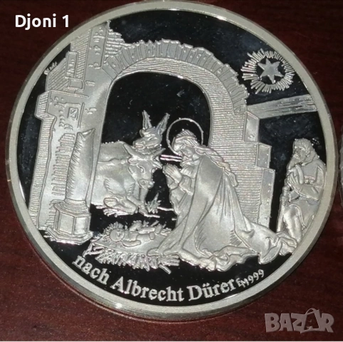 Сребърен Weihnachtstaler 1992, снимка 2 - Антикварни и старинни предмети - 53232095