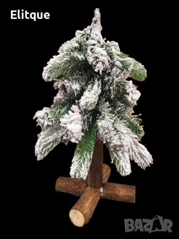 Декоративна дървена изкуствена елха / Височина: 40см